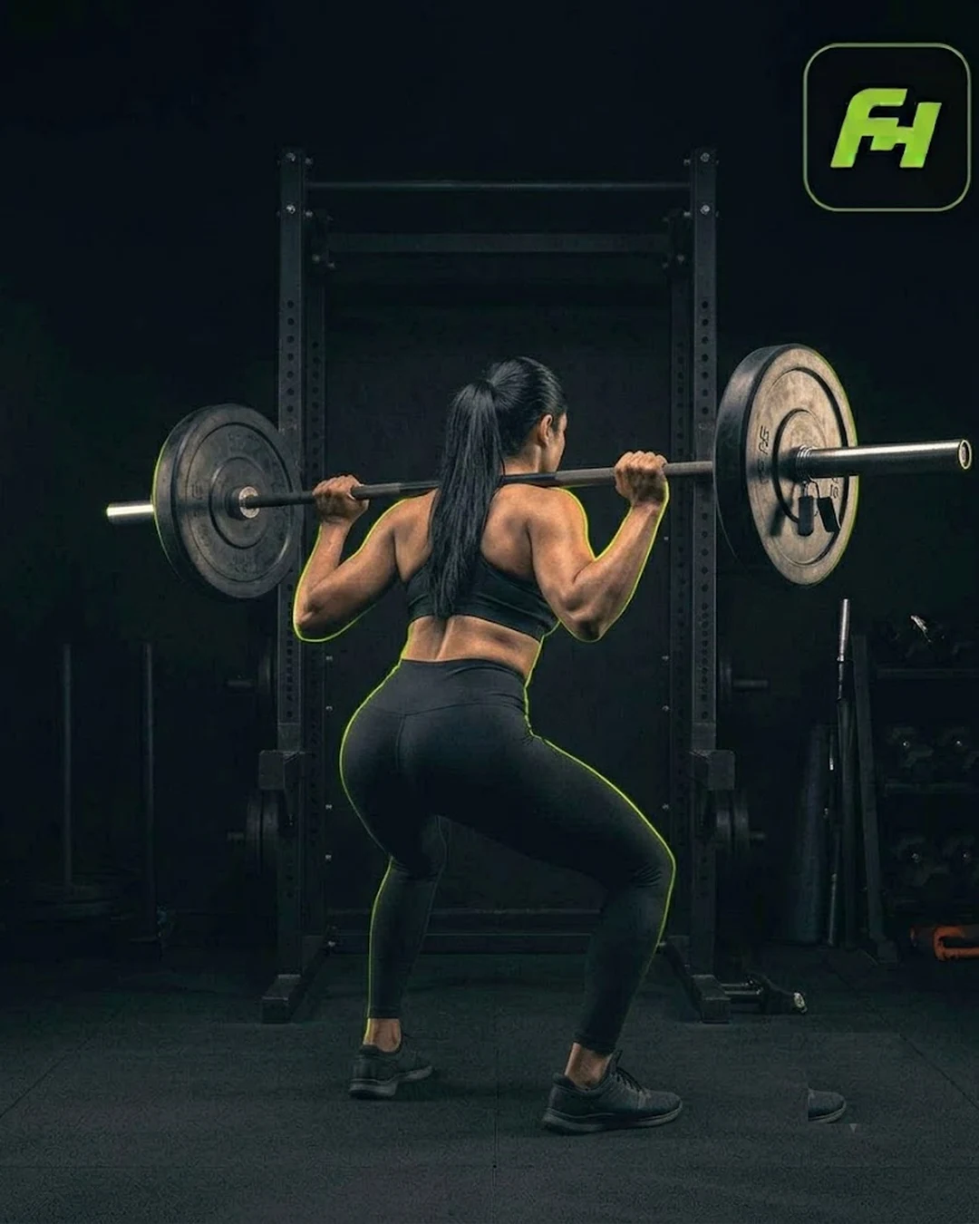 barbell back squat exercise
