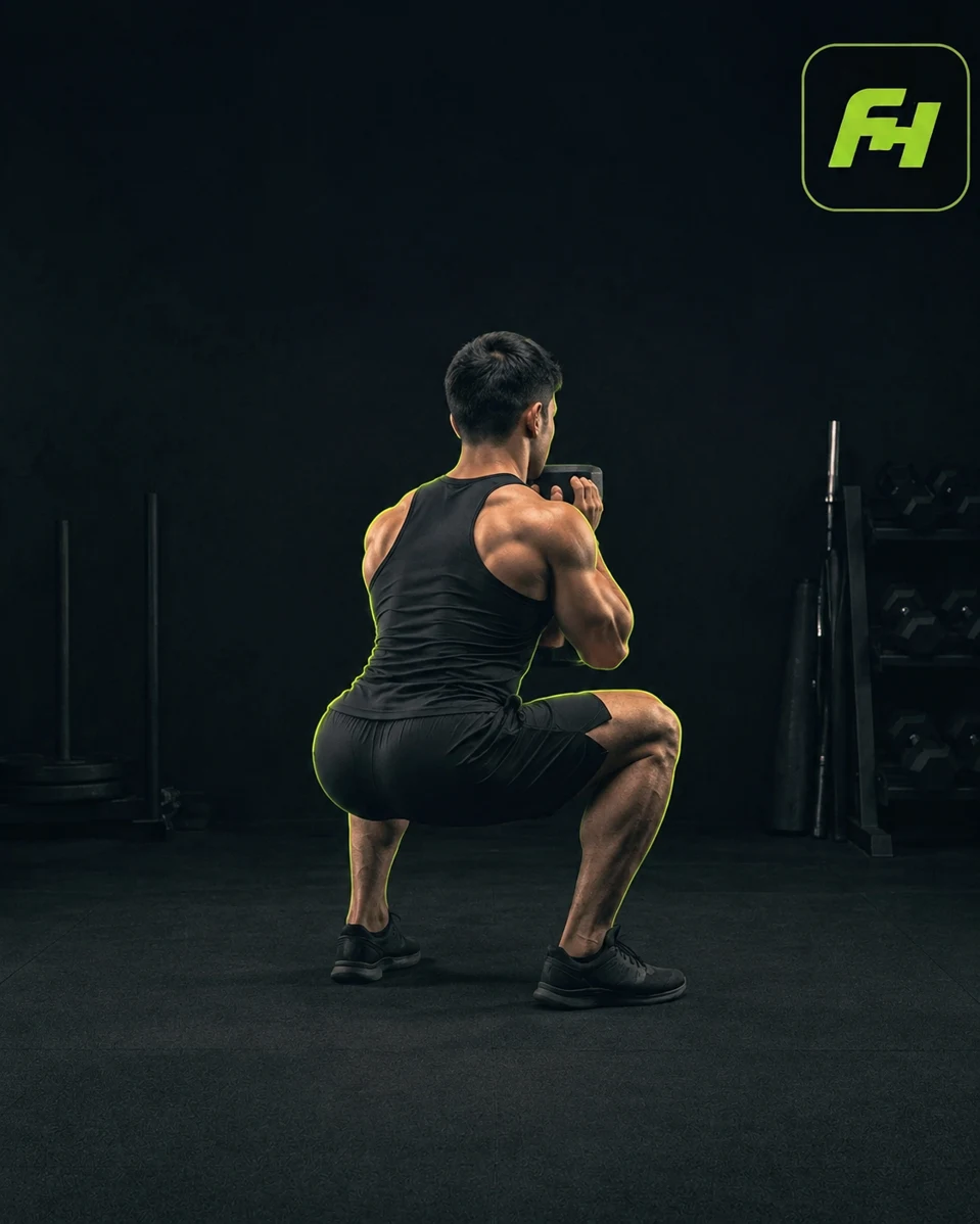 goblet squat exercise