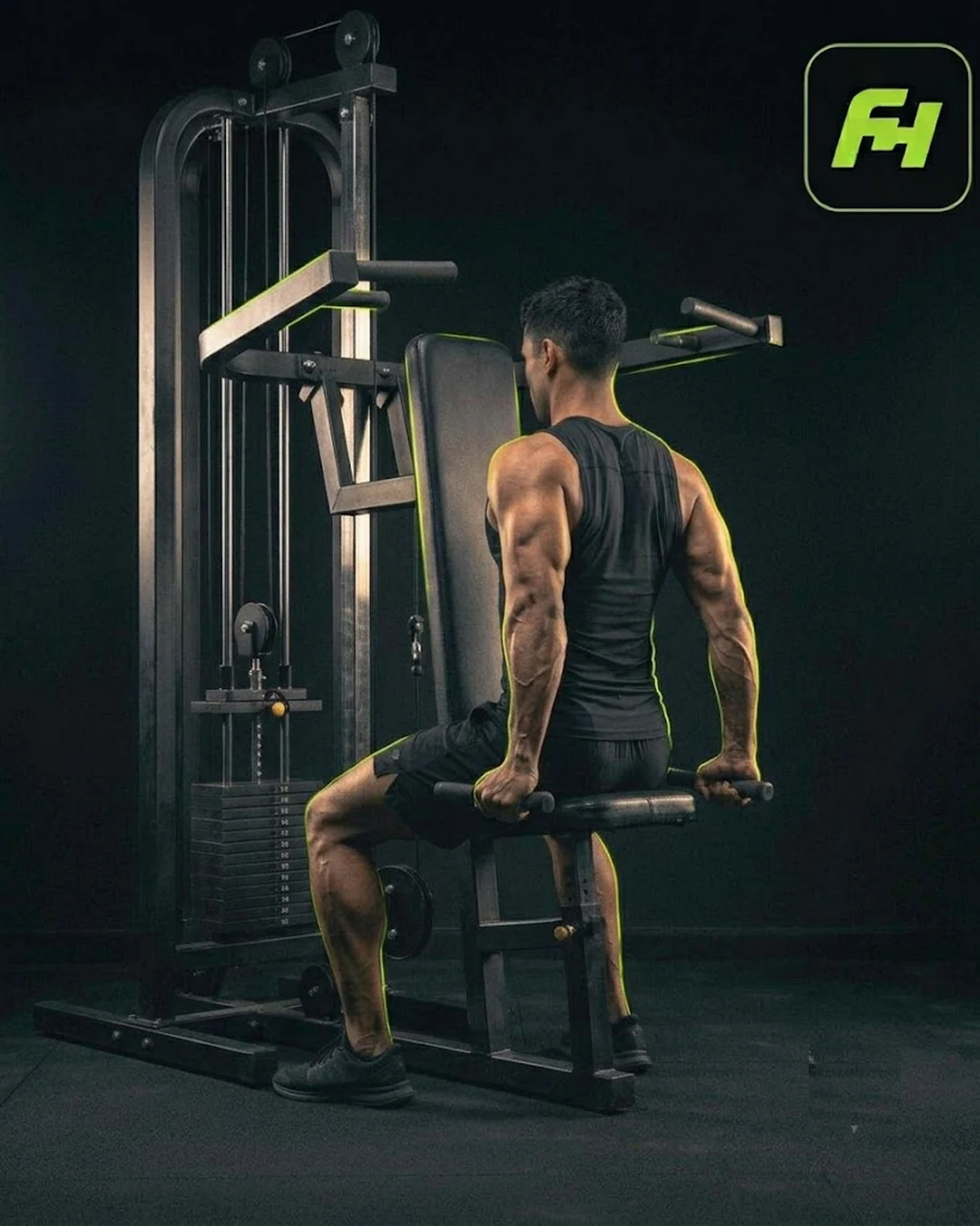 machine tricep extension exercise